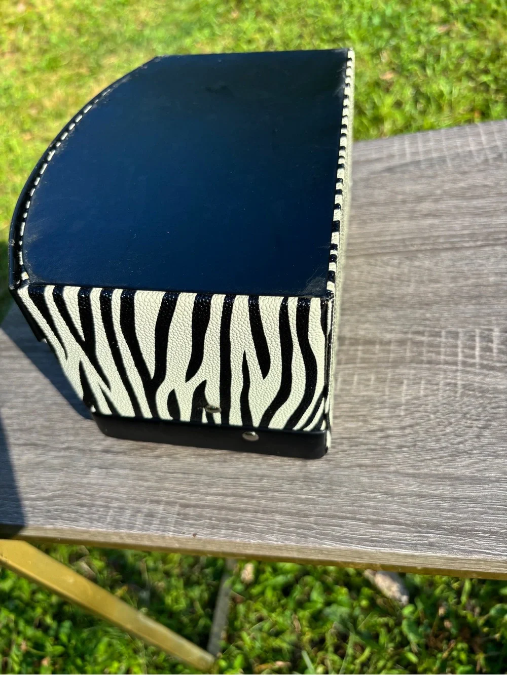 Jewelry Case Travel Organizer Zebra Design